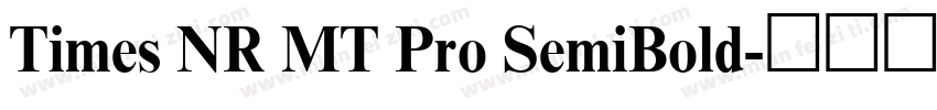 Times NR MT Pro SemiBold字体转换